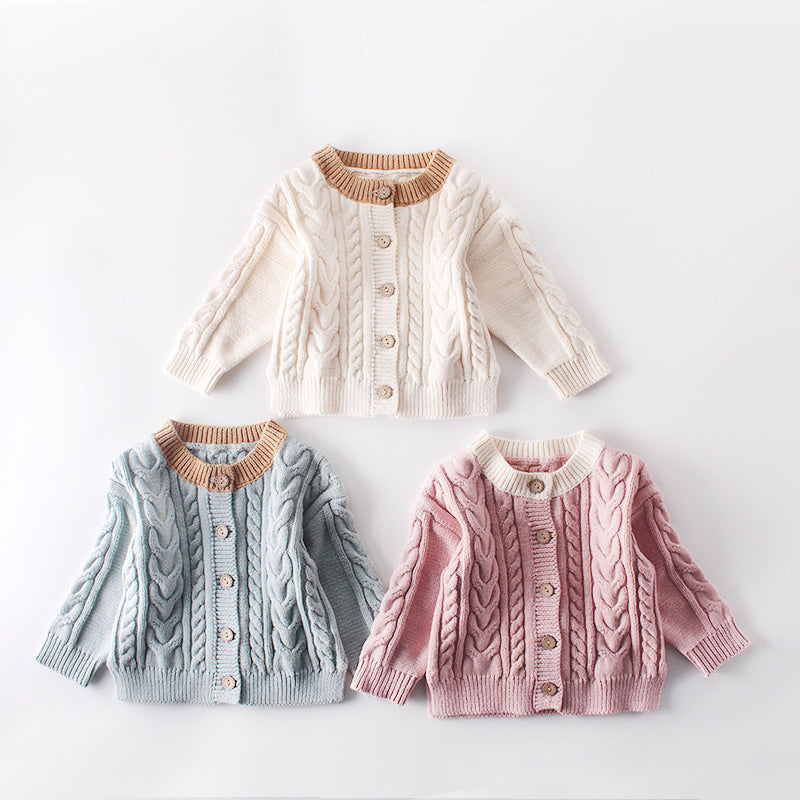 Classic Cable Knit Kids Cardigan