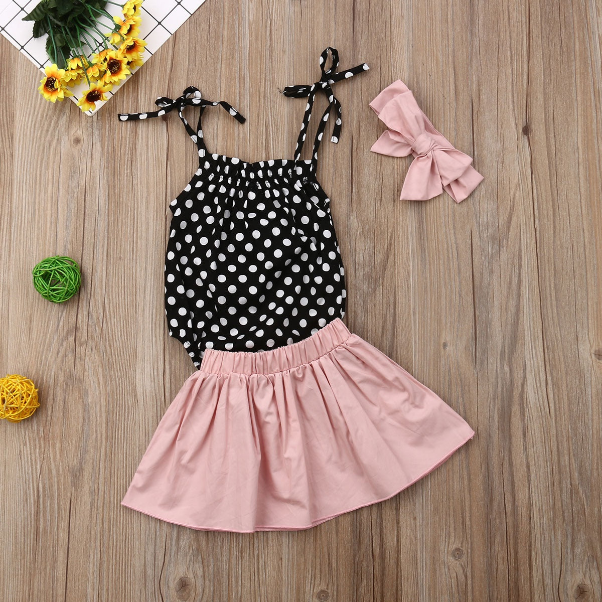 Cute Baby Girl 3-Piece Outfit Set