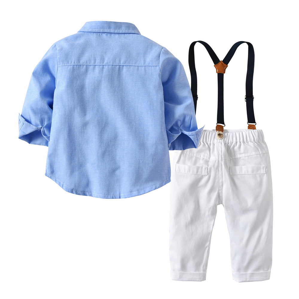 Little Gentleman Bow Tie Bib Pants Set