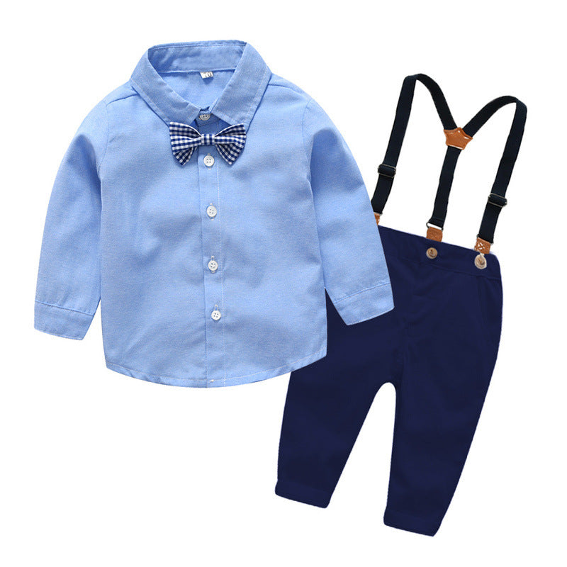 Little Gentleman Bow Tie Bib Pants Set