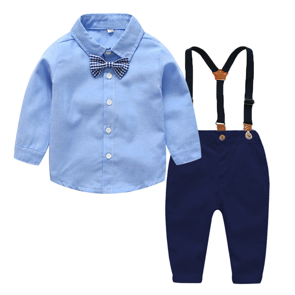 Little Gentleman Bow Tie Bib Pants Set