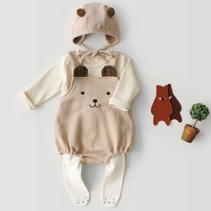 Little Bear Cotton Baby Romper | Summer Unisex Outfit