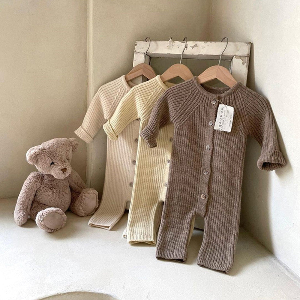 Little Bear Knit Baby Romper Set11
