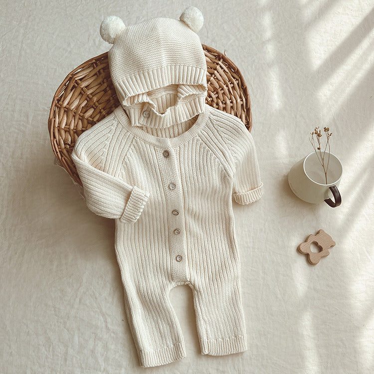 Little Bear Knit Baby Romper Settttt10