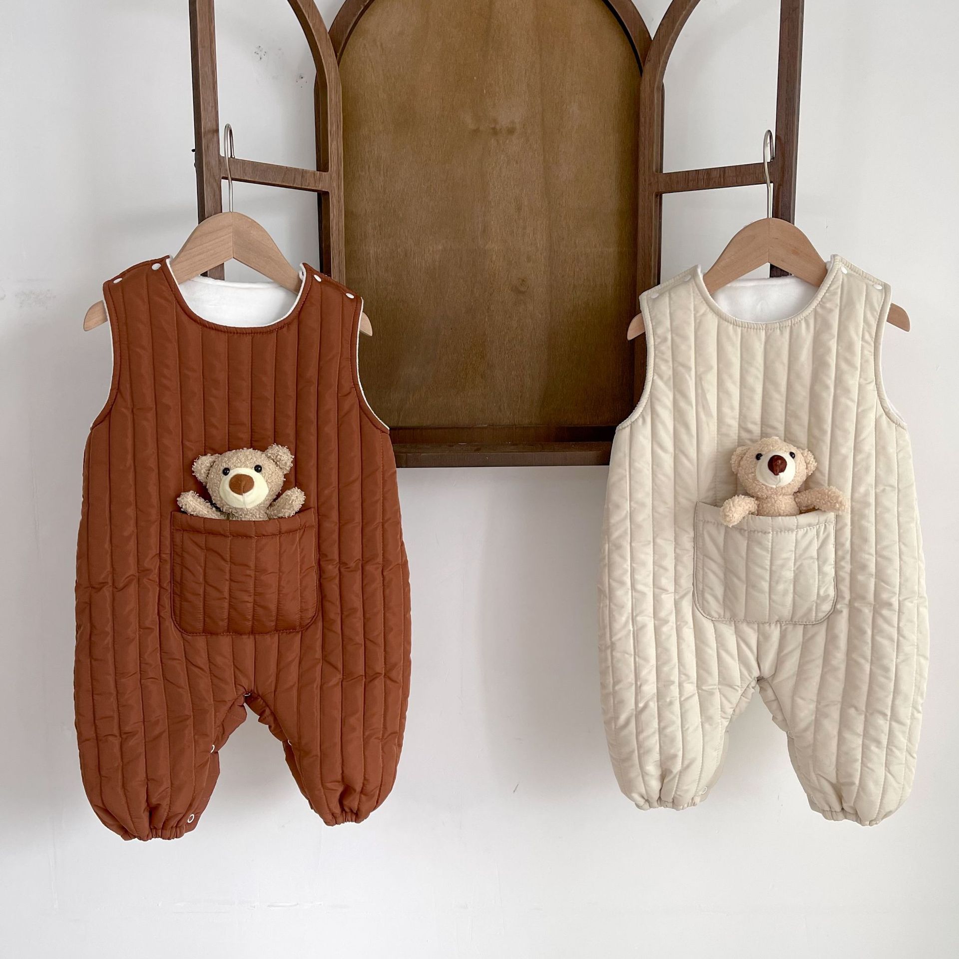 Little Bear Quilted Baby Jumpsuit