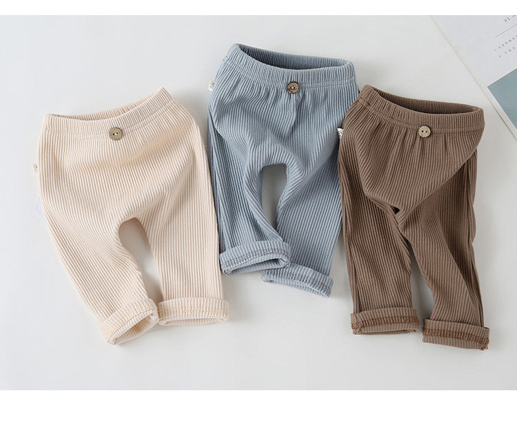 Neutral Tone Soft Cotton Baby Pants