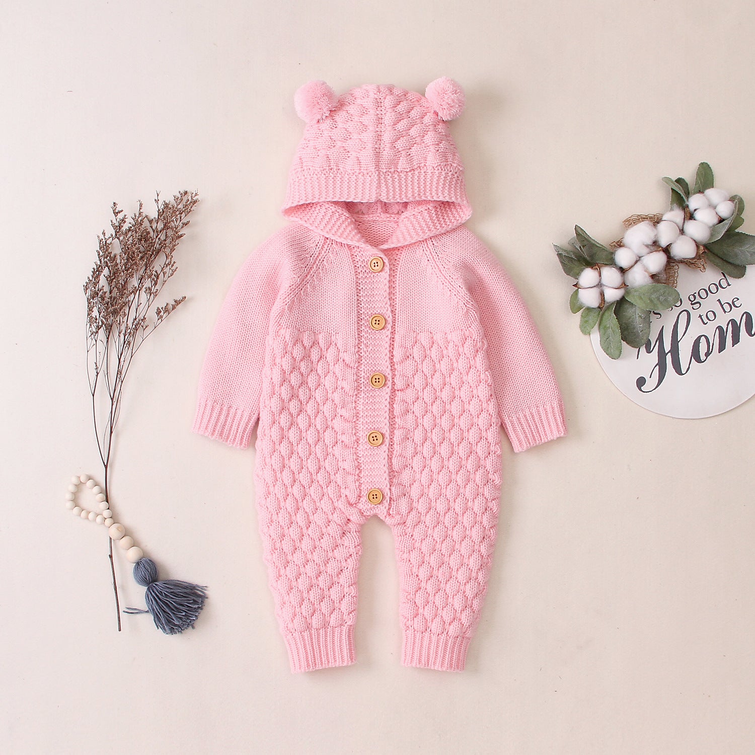 Snowberry Knit Baby Romper